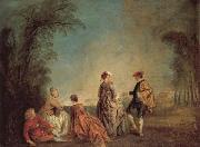 Jean-Antoine Watteau An Embarrassing Proposal china oil painting artist